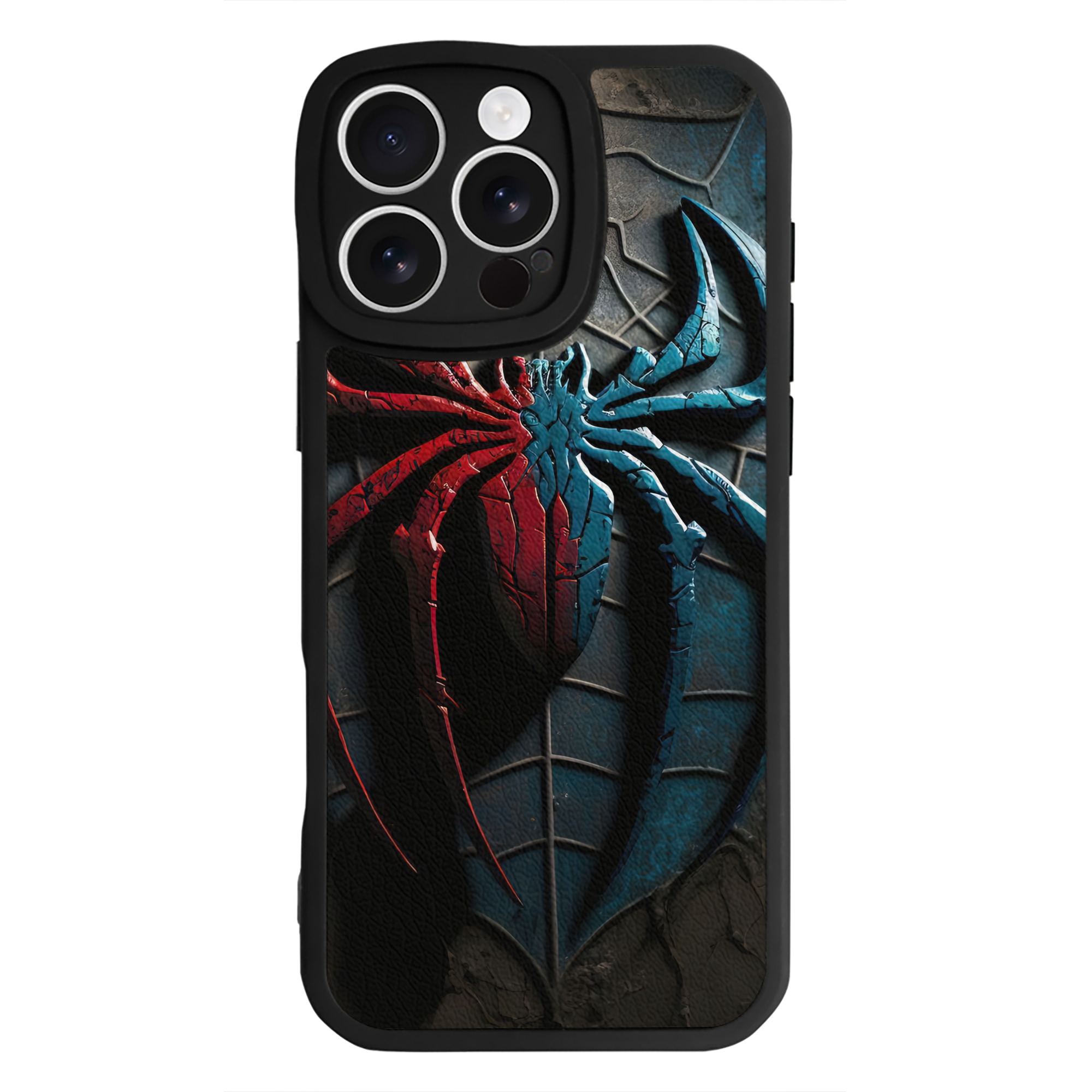 Spider Man スパイダーマン 【iPhone 16シリーズ対応】シリコンスマホケース（レザー調） 材質：シリコン